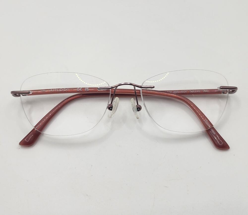 AIRLOCK Forever 203 601 Rose Gold Womens Rimless Eyeglasse Frames Only 51-18-140
